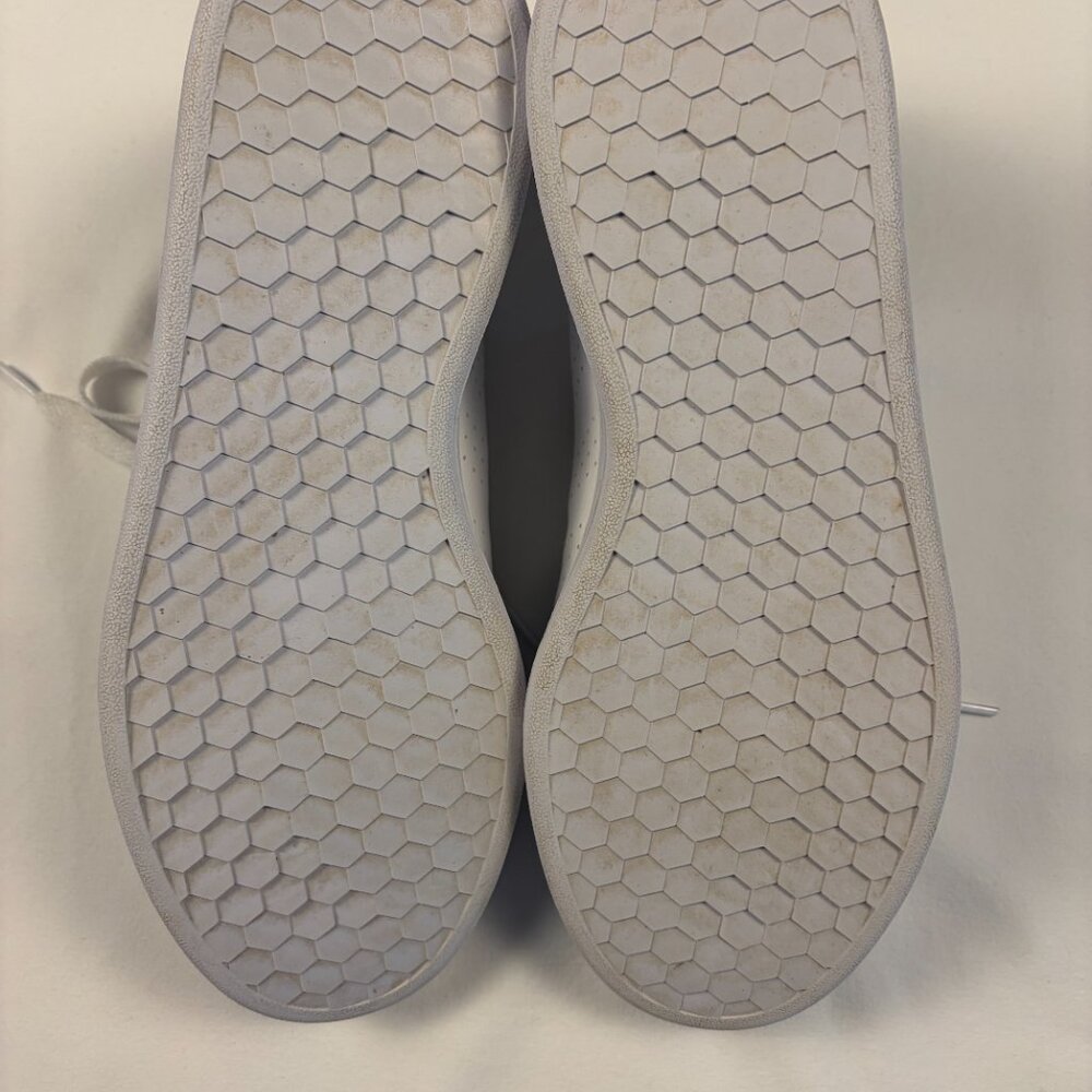 Adidas Advantage White & Gold Leather Tennis Shoes for Women Size 10 - Picture 6 of 6